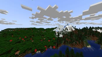 forest and mountain with shader