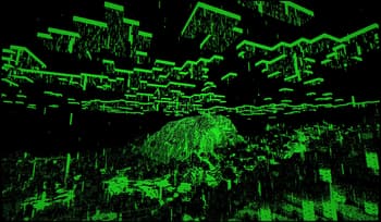 CRT Monochrome Shaderpack in the rain
