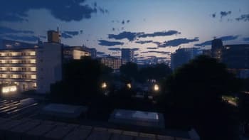 early morning city
